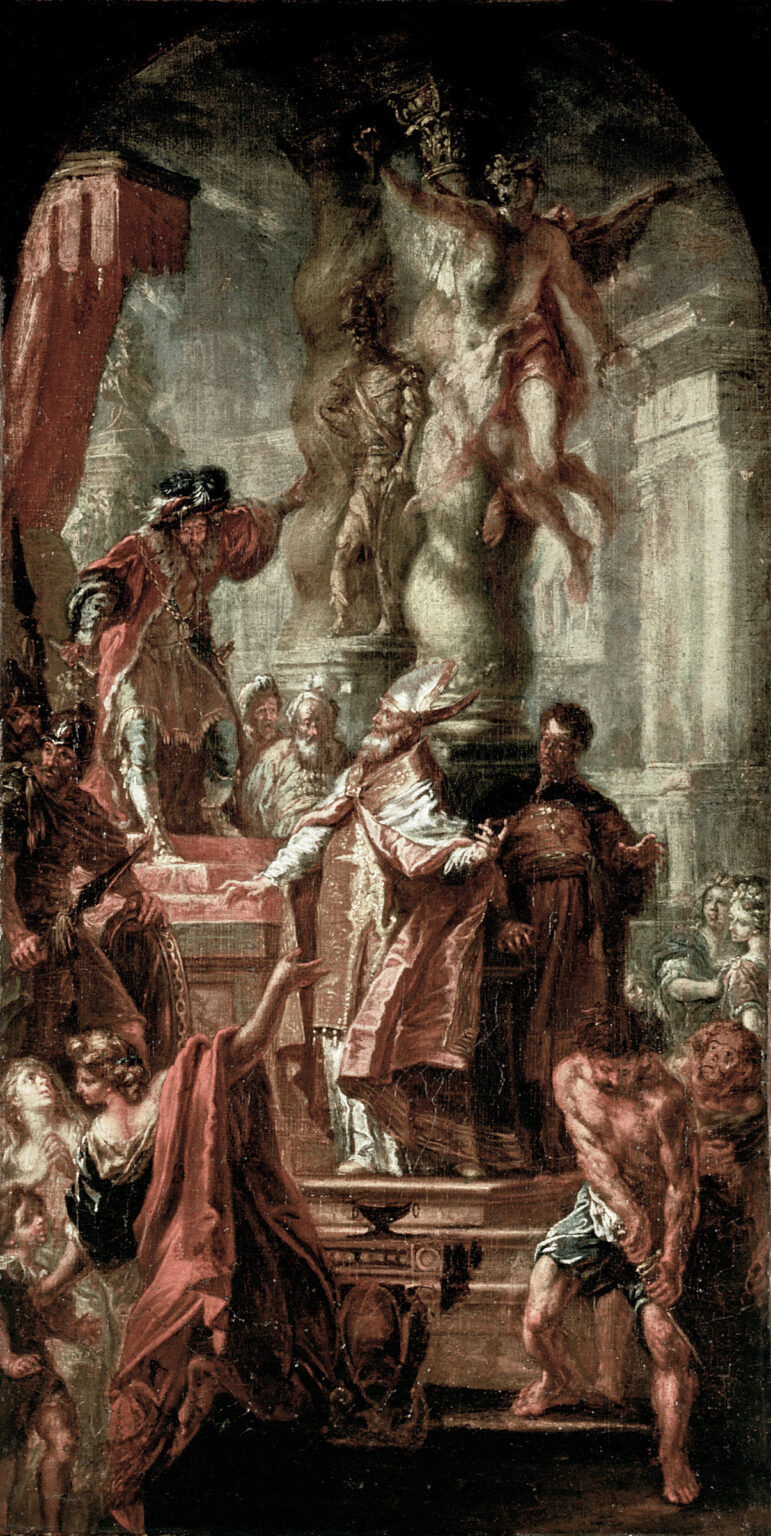 Johann Nepomuk della Croce - Der heilige Maximilian von Lorch vor dem römischen Statthalter Eulasius